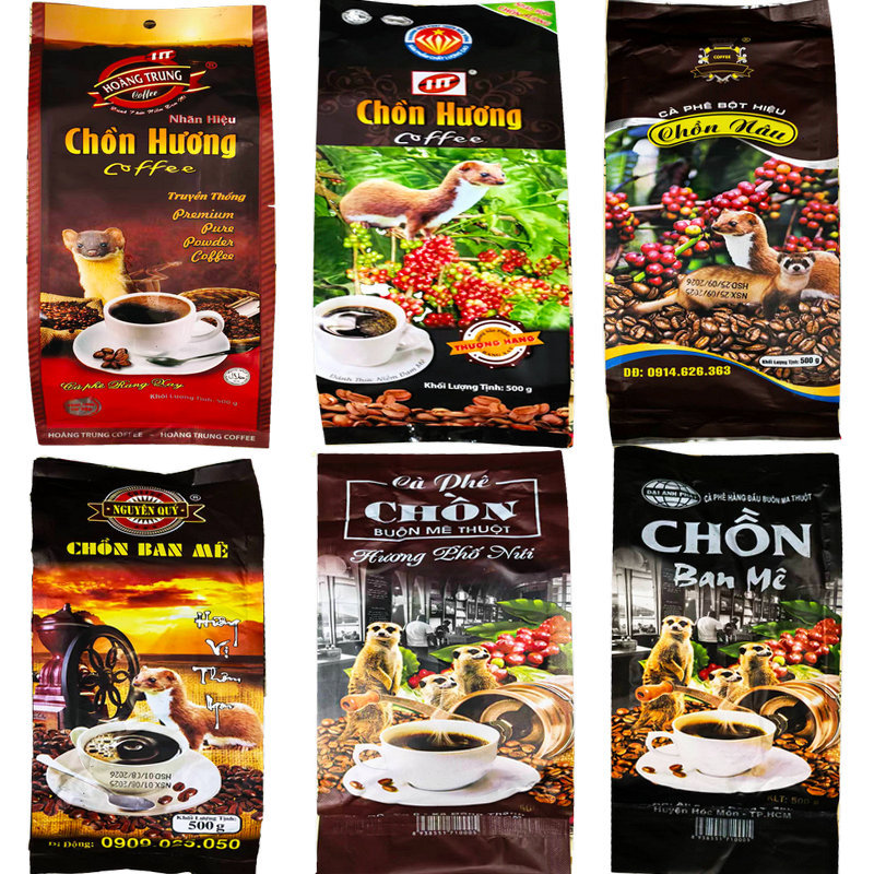 Vietnamese Original Robusta Arabica Cat Poop Coffee Powder Refreshing Hand-Brewed Drip Filter Original Flavor Non-Instant Vietnamese Original Robusta Arabica Cat Poop Coffee Powder Refreshing Hand-Brewed Drip Filter Original Flavor Non-Instant