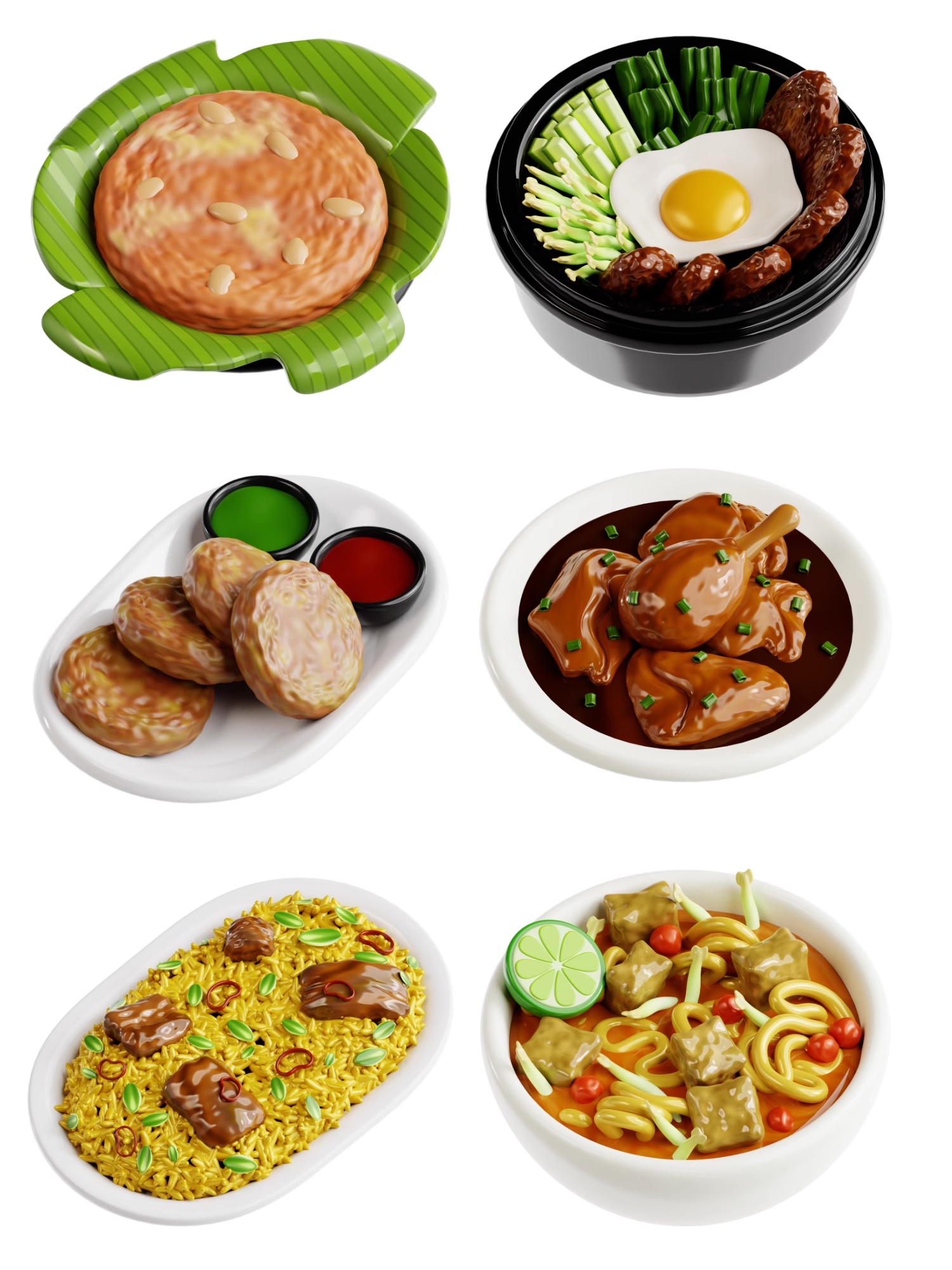 图片[5]-Blender/FBX/PNG卡通美食小吃汉堡炸鸡烤肉3D模型GLB素材-cg男孩