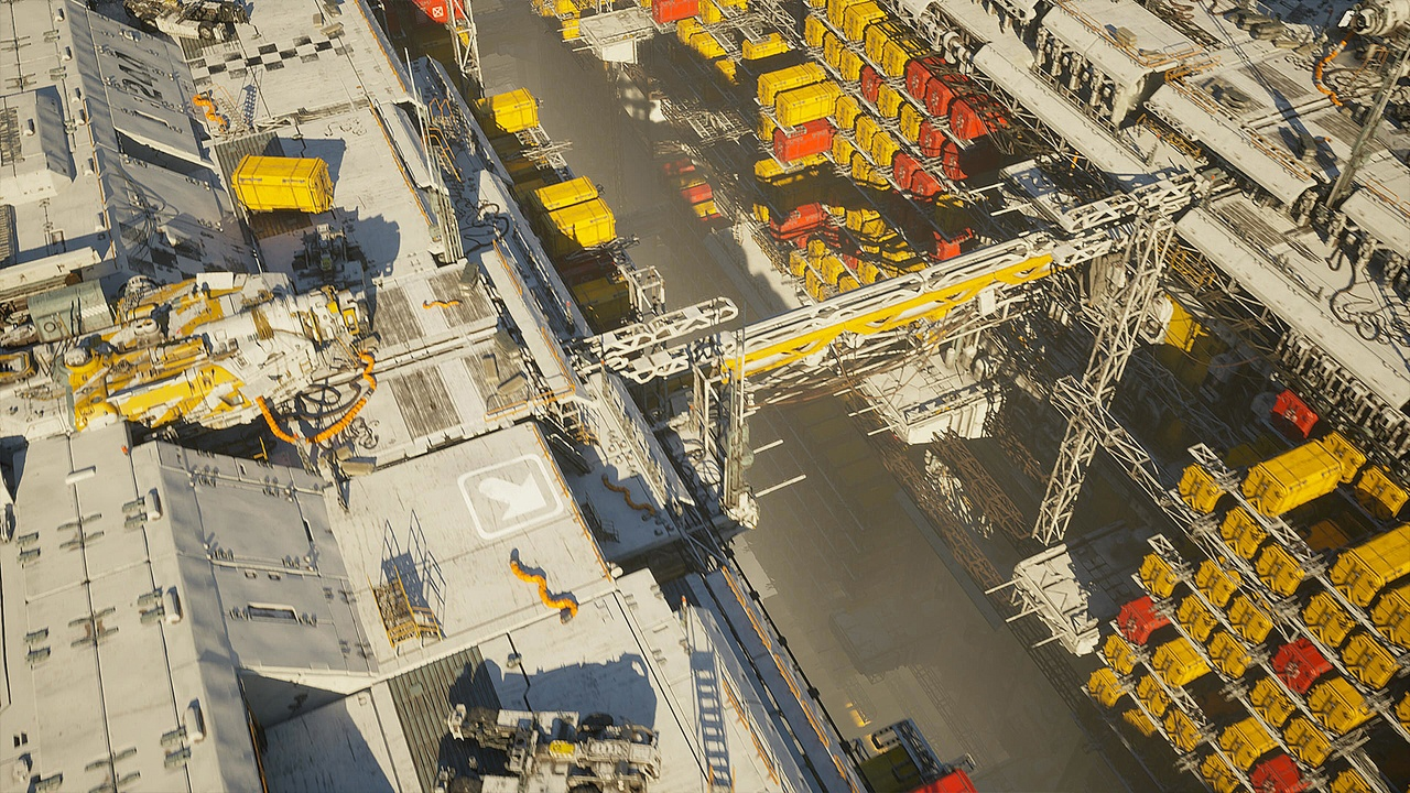 图片[9]-UE4虚幻5科幻城市工业基地港口电影场景 Sci-fi Port Environment-cg男孩