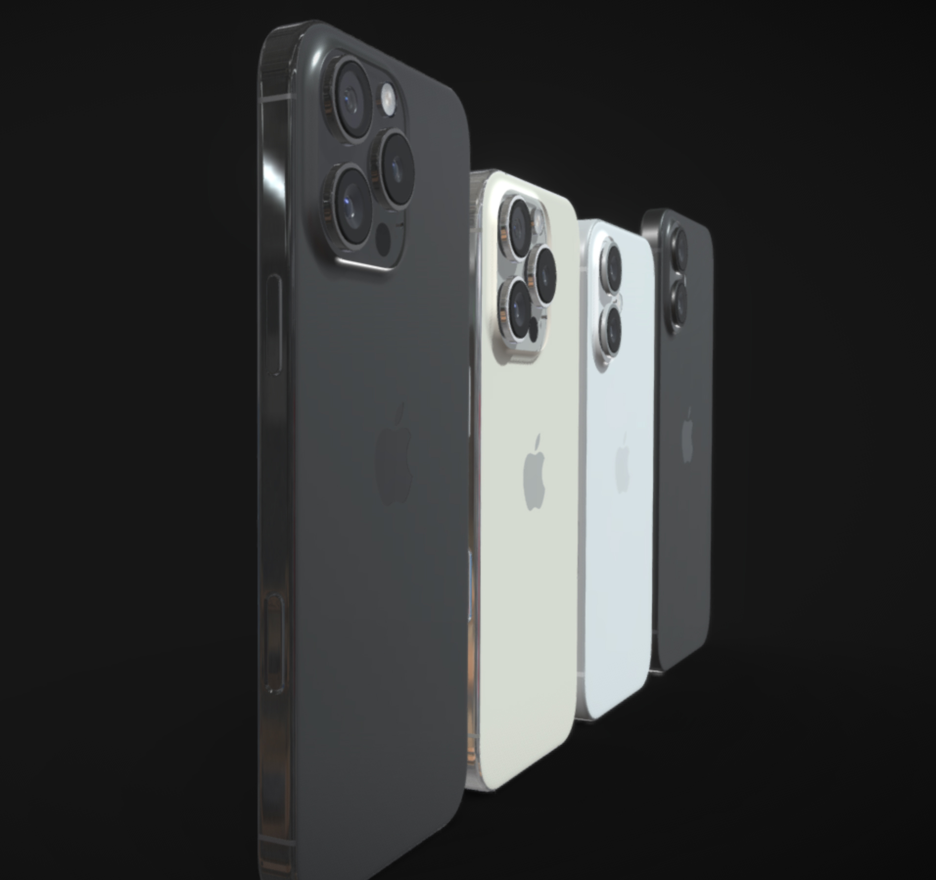 图片[3]-Blender苹果手机16 Plus Pro MAX系列四个机型3D模型带贴图OBJ-cg男孩