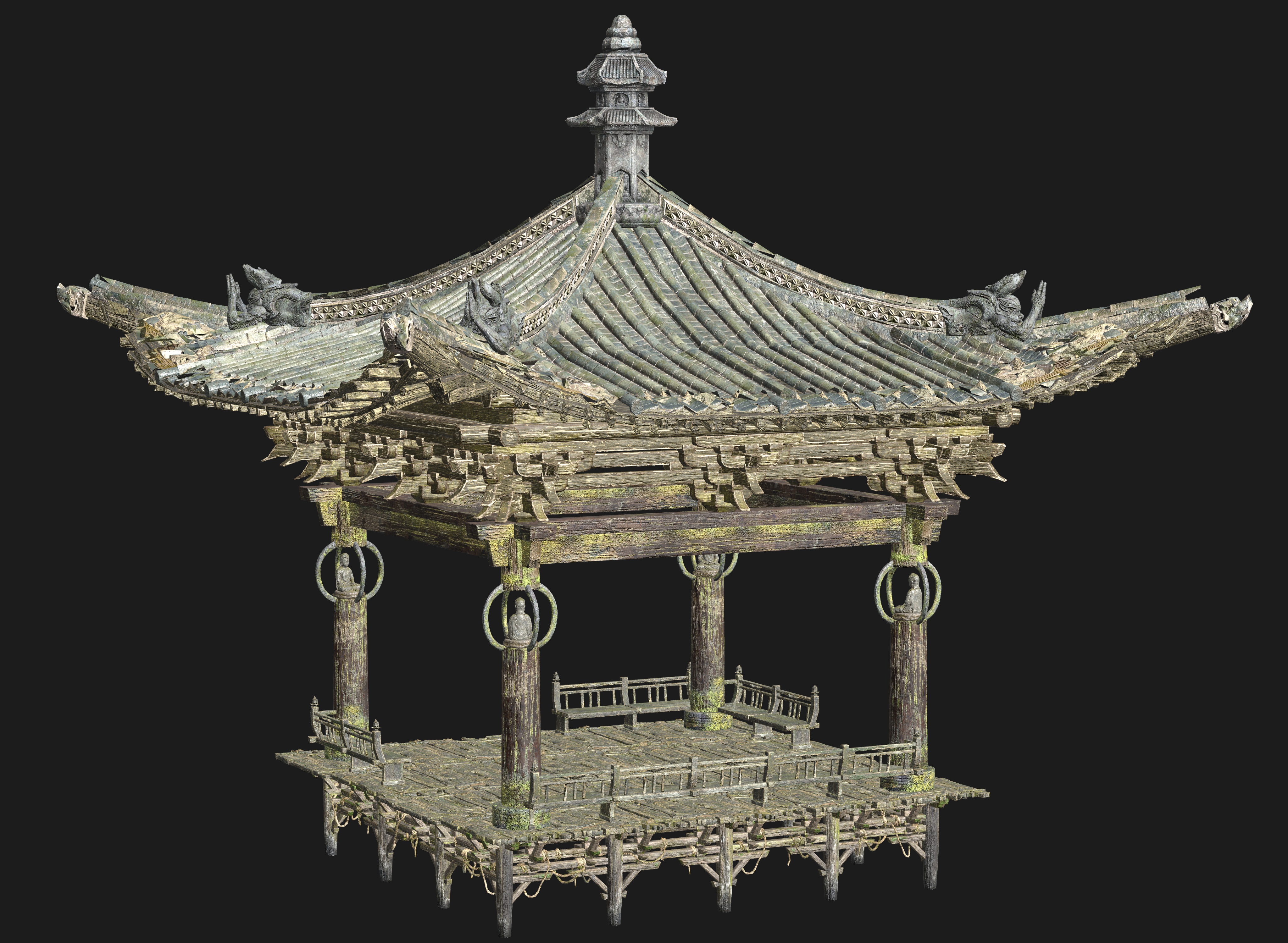 图片[26]-黑神话悟空场景3D模型大殿高精度古风建筑解包3DMAX模型集合包FBX-cg男孩