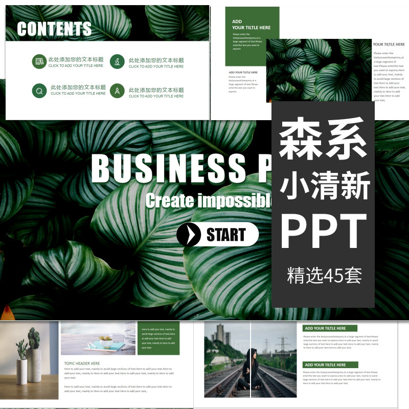 Fresh Brief Yppt Work Report High-end Art Dynamic English Creative Reading Sharing Teaching Courtware template-Taobao