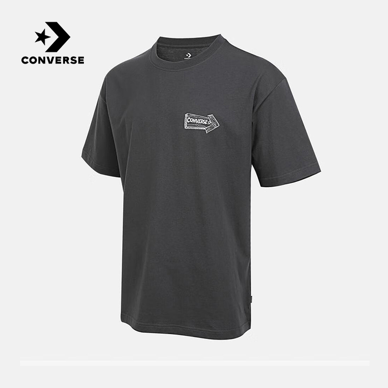 Converse Summer New Men's Round Neck Casual Short-Sleeved Versatile Sports T-Shirt Top Mcj646-Gda