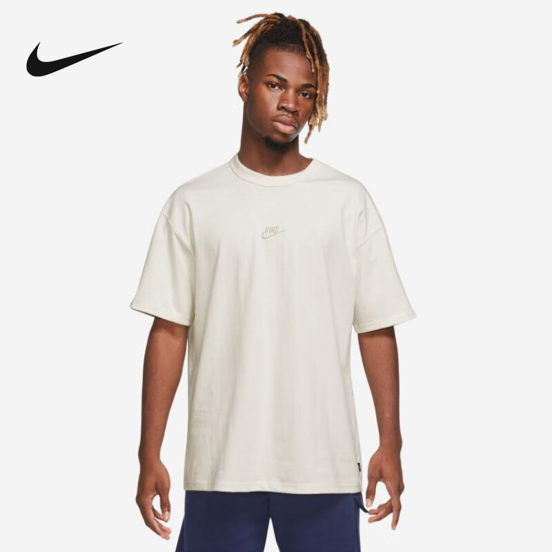 Nike Nike Short-Sleeved Men's 2025 Summer Pure Color Sports Cotton Casual Breathable and Comfortable T-Shirt Do7393-030