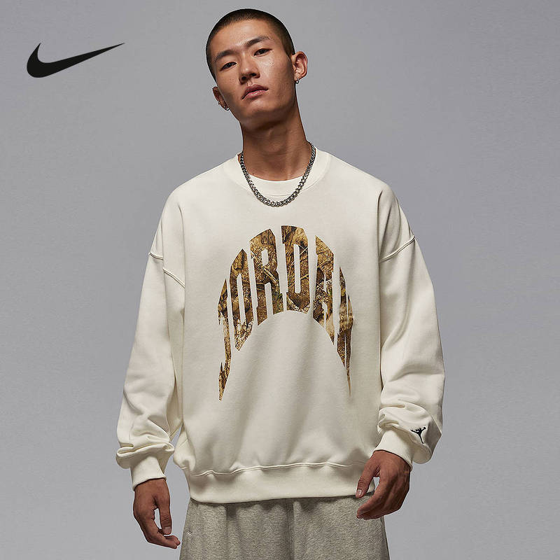 Jordan Nike Men's Autumn and Winter Sweatshirt French Terry Crew Neck Sweatshirt Knitted Pullover Im6305-133