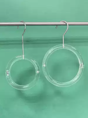 Clothing store S hook Crystal acrylic small jewelry scarf belt creative ring ring adhesive hook metal display stand