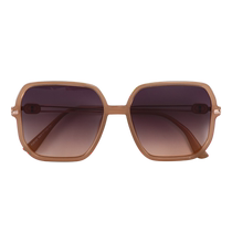 2023 new style sunglasses tea frame sunglasses for square and round face myopia large frame gradient color polarized anti-UV with degree
