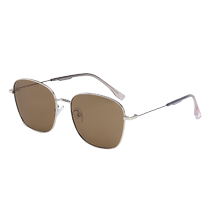 2023 New Brown Myopia Sunglasses Womens Sunglasses Anti-UV Polarized Belt Degree High-end Look Small Face