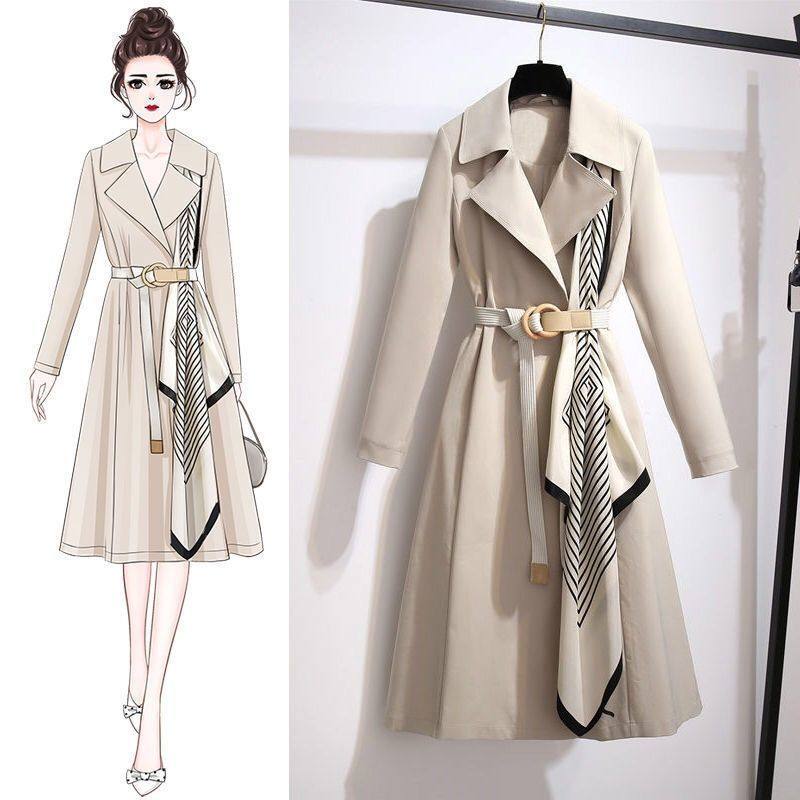 Winewear woman medium long version 2020 Autumn Fashion new popular women's fashion Fashion Temperament Casual Spring Autumn Coat Jacket