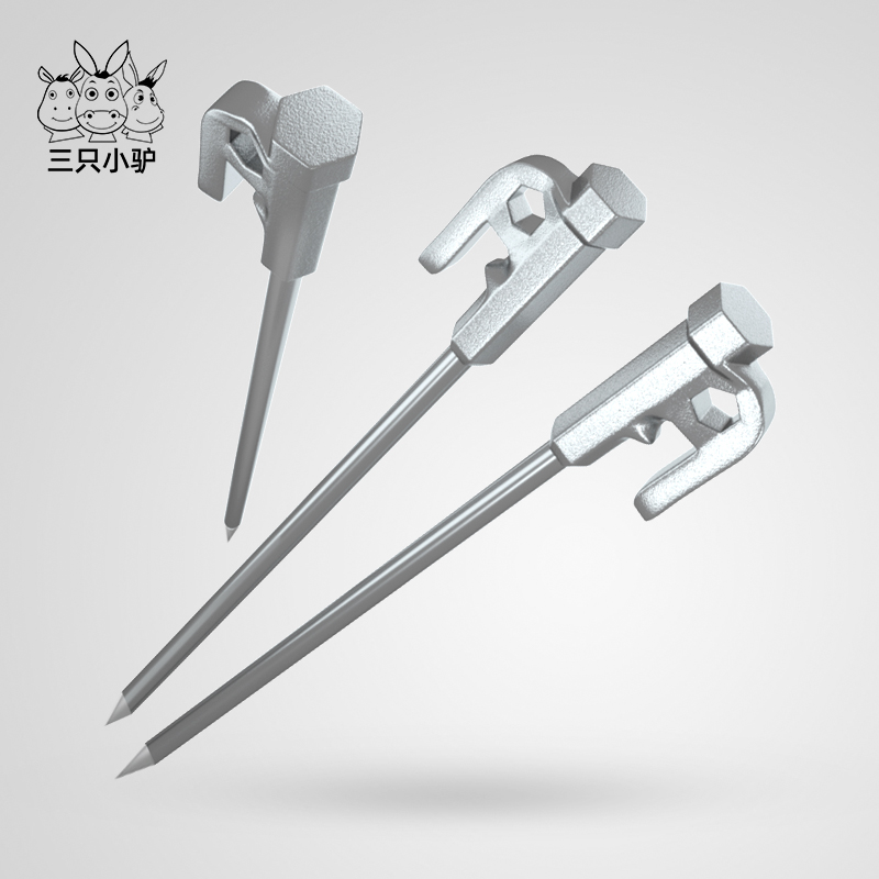 Three little donkeys outdoor bold stainless steel camp nails tent accessories camping steel nails sky curtain ground nails are durable
