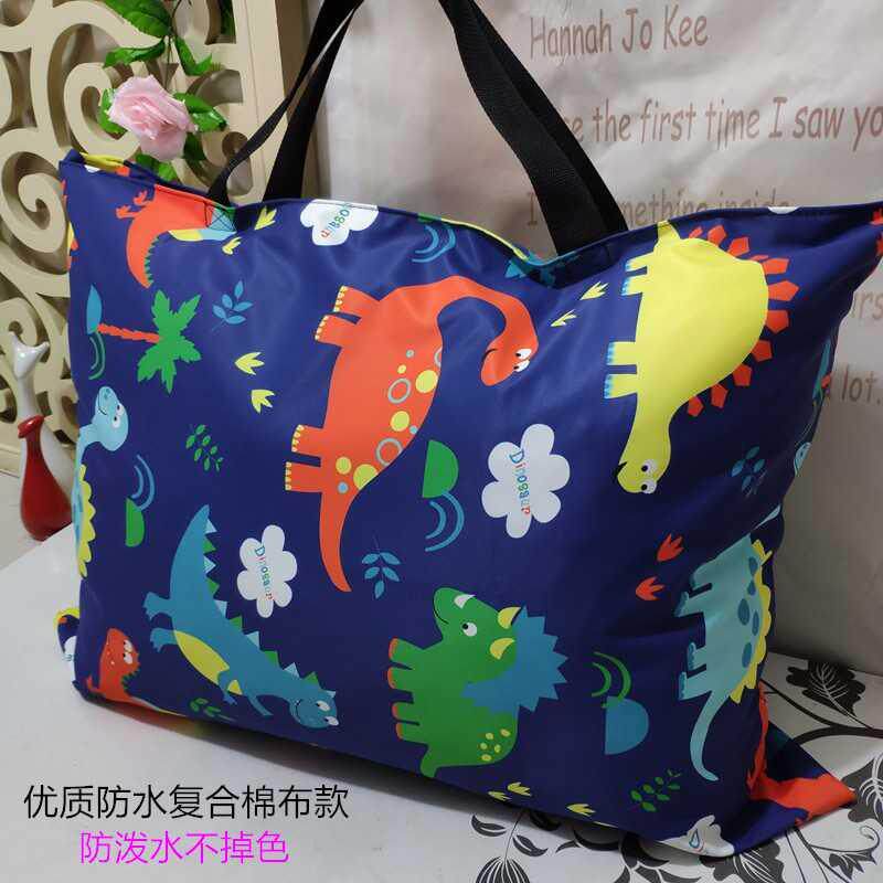 Kindergarten quilt storage bag cartoon cute quilt bag waterproof cotton children's suit quilt clothes canvas bag