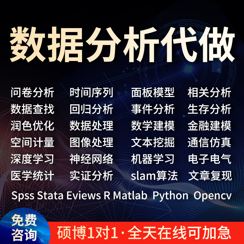 spss data analysis on behalf of the service python crawler empirical stata medical R statistics amos questionnaire survey