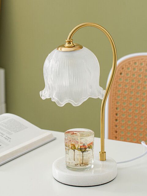 Lily of the Valley Aromatherapy Melted Wax Lamp C Table Lamp Melted Candle Lamp Bedside Bedroom Study Pastoral Sleep Aid Dimming Night Light