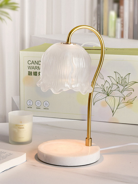 Lily of the Valley Aromatherapy Melted Wax Lamp C Table Lamp Melted Candle Lamp Bedside Bedroom Study Pastoral Sleep Aid Dimming Night Light