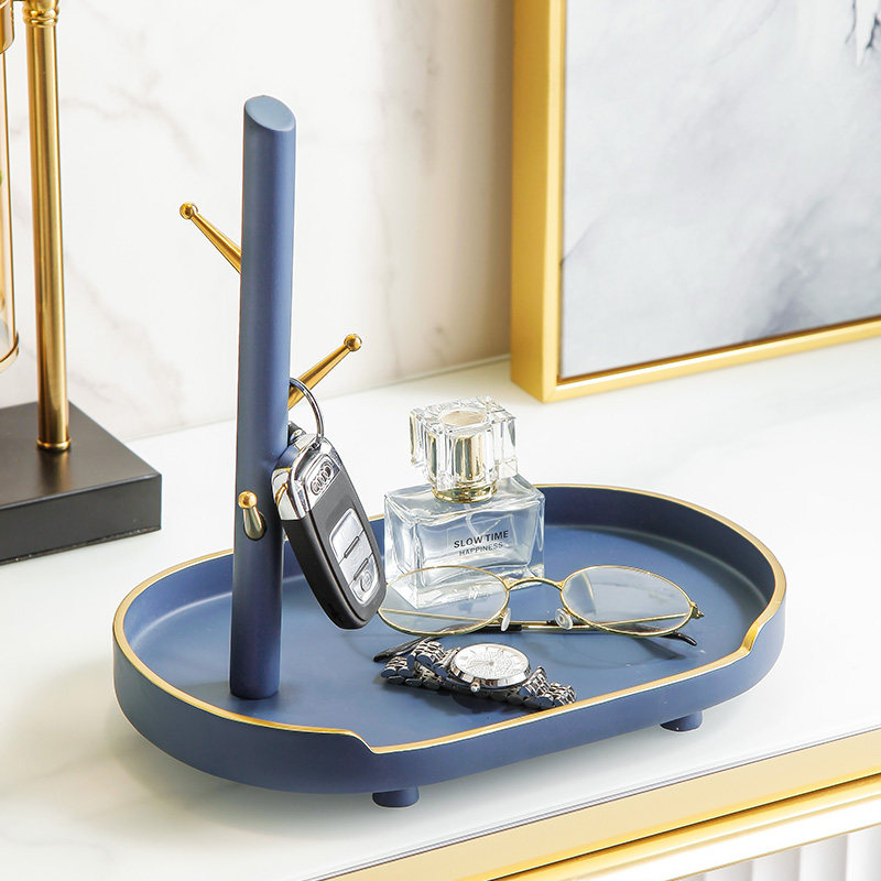 Light luxury key receives the creative basalt TV cabinet cabinet tea table in the door shoe cabinet decoration