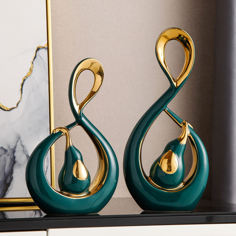 Nordic light luxury gourd lucky decoration living room porch town house home decoration postmodern creative wine cabinet decoration