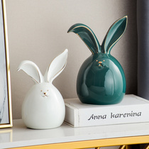 Light lavish with wind bunny swing piece creative living room Xuanguan TV cabinet Cute Bedroom Home Residence Decoration Modern Brief