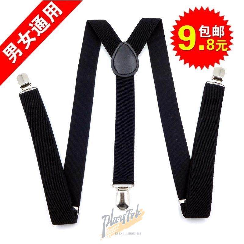 Unisex casual suspenders suspenders elastic suspenders belt elastic suspenders clip adjustable length suspenders clip