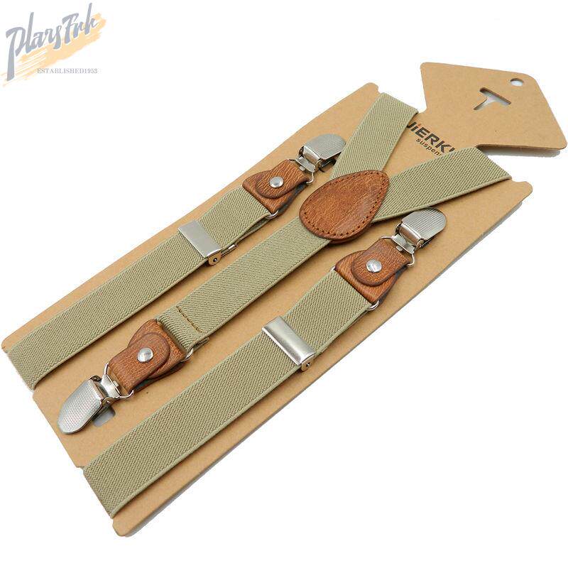 The new Korean version of the retro children's suspenders strap clip high elastic baby candy color strap clip photo strap