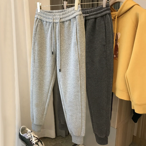 Хлопковые демисезонные штаны для отдыха, утепленные леггинсы, коллекция 2023, оверсайз, свободный крой