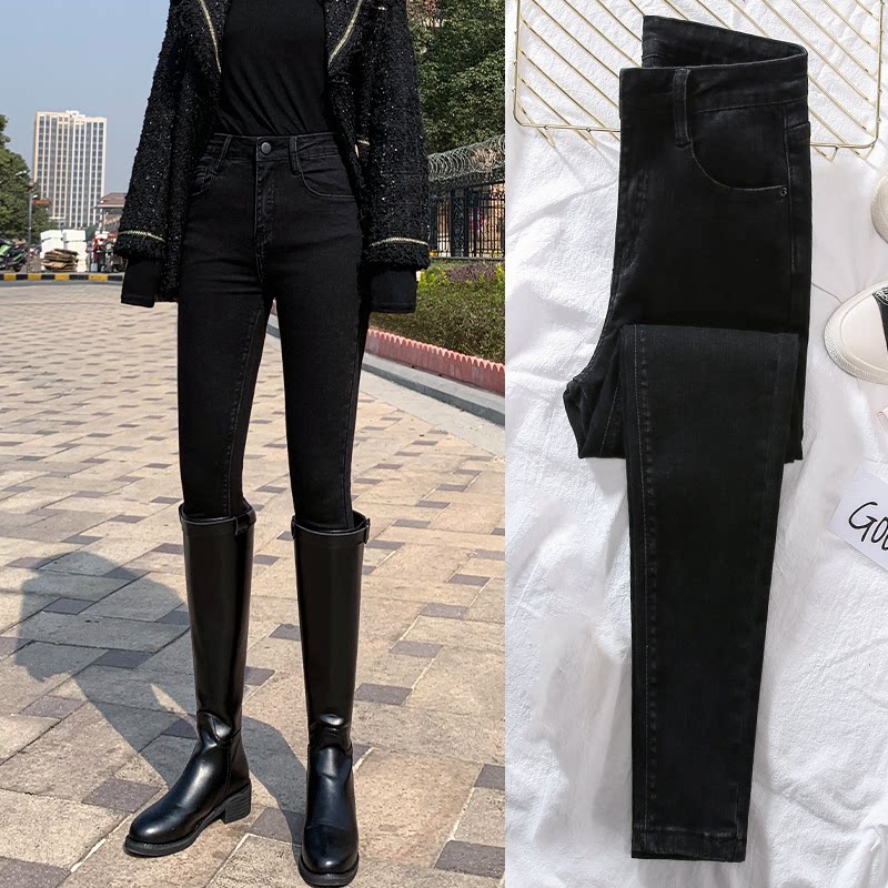 Fever Jeans Woman 2020 New autumn and winter style Garvelour thickened with slim fit slim fit elastic boot pants