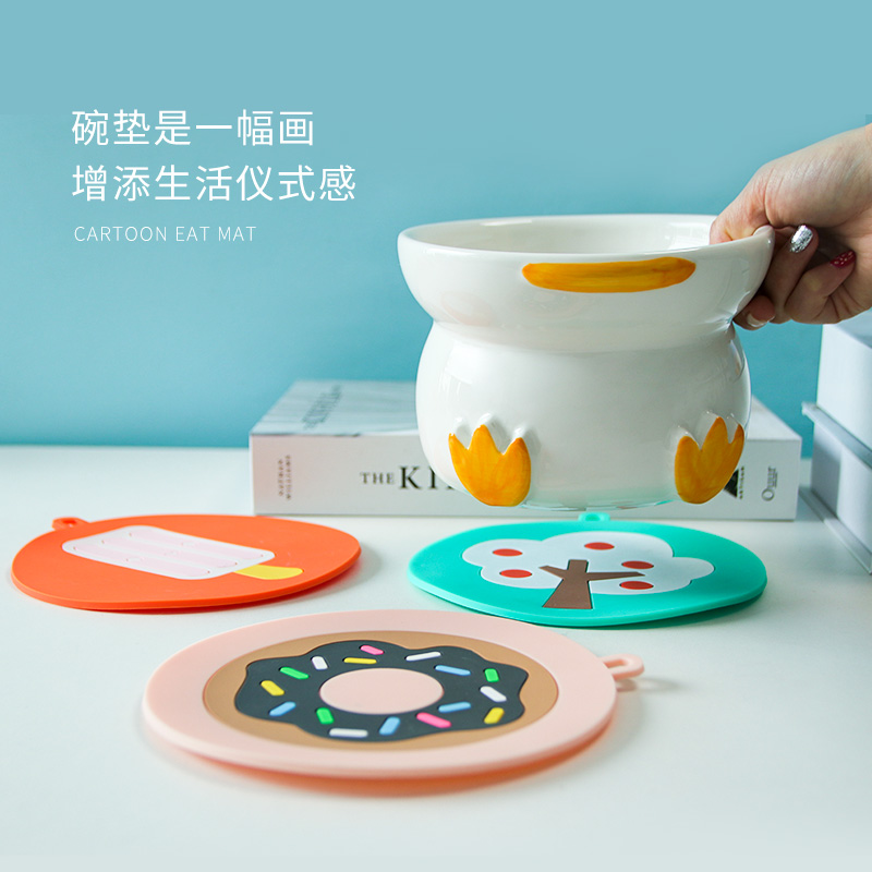 PegCat Pegg Kitten Pet Silicone Dining Mat Waterproof Non-slip Kitty Cat Ceramic Bowl Mat Dog Food Basin Anti Overflow