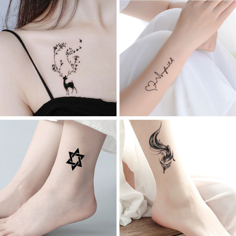 Tattoo Sticker Female sexy legs Neck Waterproof Persistent Emulation without reflective letters English Small pattern stickers Private