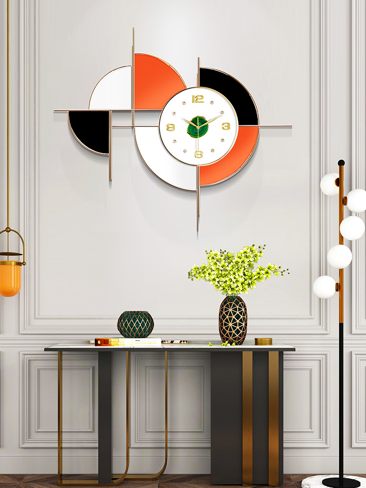 Nordic light luxury wall clock Living room personality art decoration creative clock Home modern simple watch net red hanging watch
