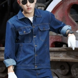 Джинсовый хлопковый износостойкий демисезонный комбинезон, защита от ожогов, осенний сезон