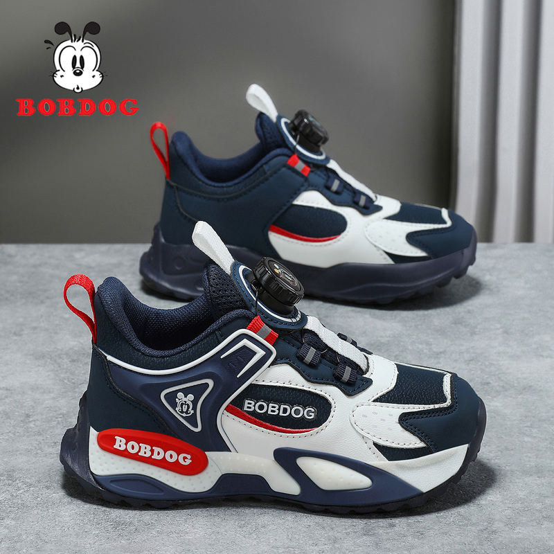 Babudou Boys' Shoes 2026 Spring and Autumn New Breathable Waterproof Leather Casual Running Sneakers Non-Slip Shock-Absorbing Babudou Boys' Shoes 2026 Spring and Autumn New Breathable Waterproof Leather Casual Running Sneakers Non-Slip Shock-Absorbing