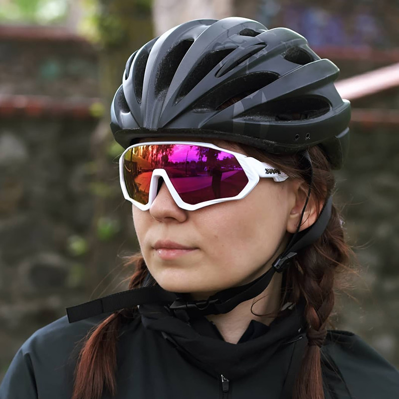KAPVOE Riding Glasses Windproof Bike Myopia Road Car Female Mountaineering Car Discoloration Goggles Bike Professional Men