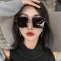 Sunglasses womens summer big face Korean version of the high-end sense ins sunscreen net red popular sunglasses 2021 new trend