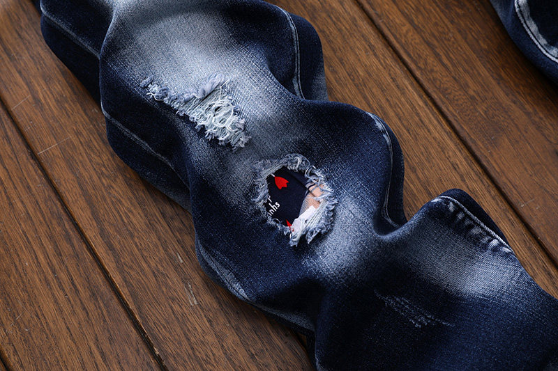 Мужские джинсы Jean Homme Pantalon рваные узкие джинсовые брюки Bik 