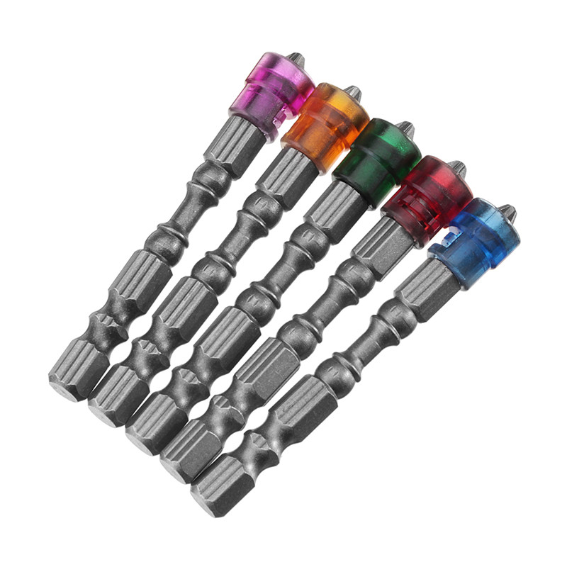 Упаковка угол 5pcs s2 alloy ph2 phillips single head magnetic screwdriver