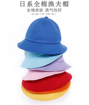 Childrens small yellow hat custom fishermans hat Primary school hat custom kindergarten small and medium class spring and summer sunshade sun hat
