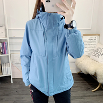 Outdoor Autumn Winter Submachine Clothing for men and women Three-in-one detachable two-piece set plus suede Thickened Mountaineering Suit Jacket Custom