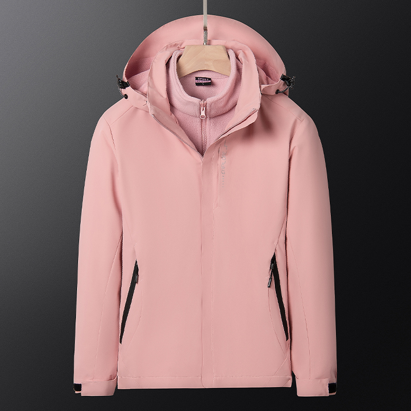 Outdoor Tibetan jacket men's detachable plus velvet thickening windproof waterproof breathable women's red spring autumn winter jacket