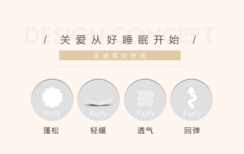 LUOLAI 罗莱家纺 舒柔压花枕芯 一对装 47*73cm 图2