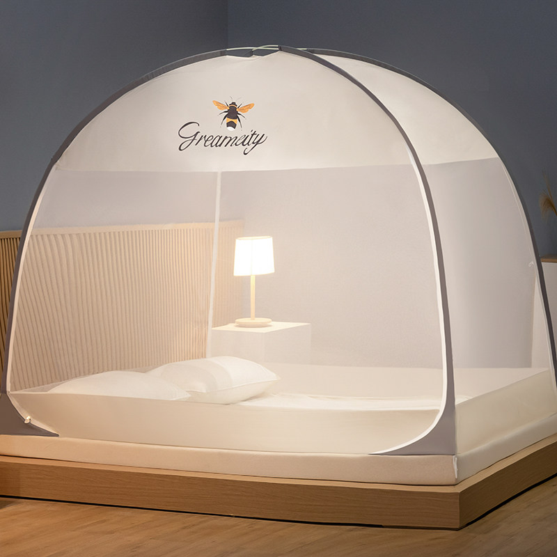 Home Mongolia Pack mosquito nets Increase Bedroom Anti-fall Child anti-dust Top Install Girl Boy Double Door Encryption