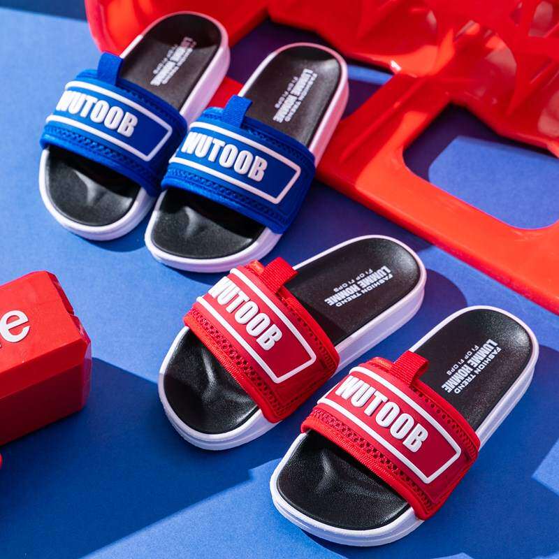 Boy's child slippers outside wearing outdoor non-slip outdoor CUHK child's baby boy girl cool slippers summer beach shoes