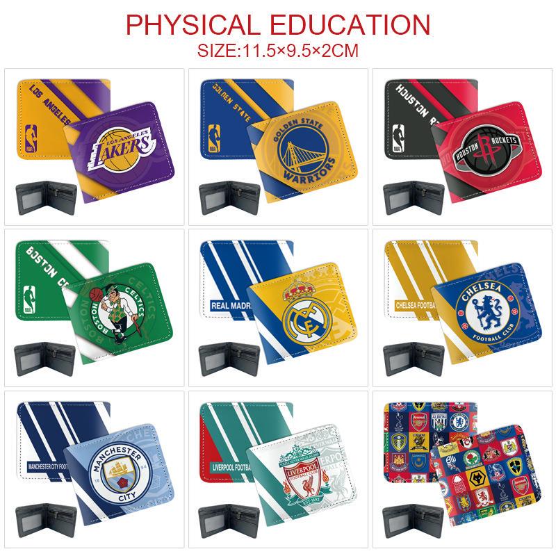 New International Soccer Team Logo Merchandise, Foldable Children's Wallet, Full-Color Printed Short Leather Wallet, Coin Purse
