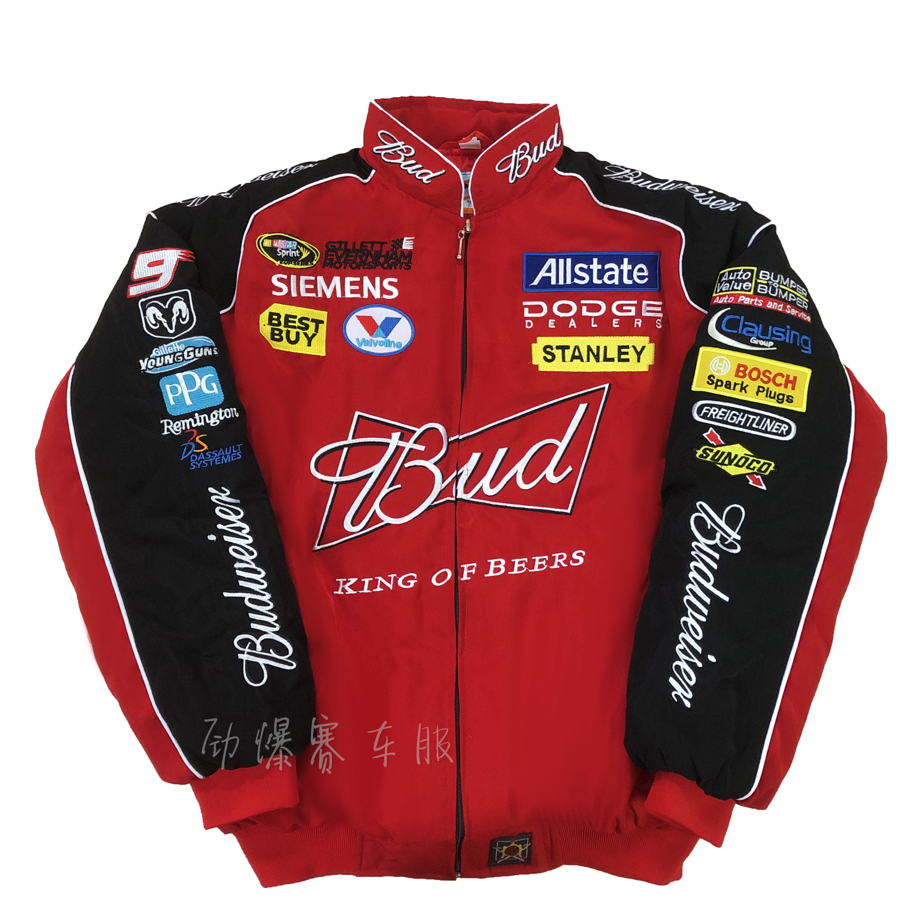 F1 racing suit retro college style hip-hop couple jacket cotton jacket casual autumn and winter loose full embroidery clothes