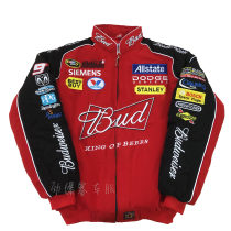 F1 racing suit Retro pre-school hip hop couples coat cotton casual fall winter loose fit full embroidery dress