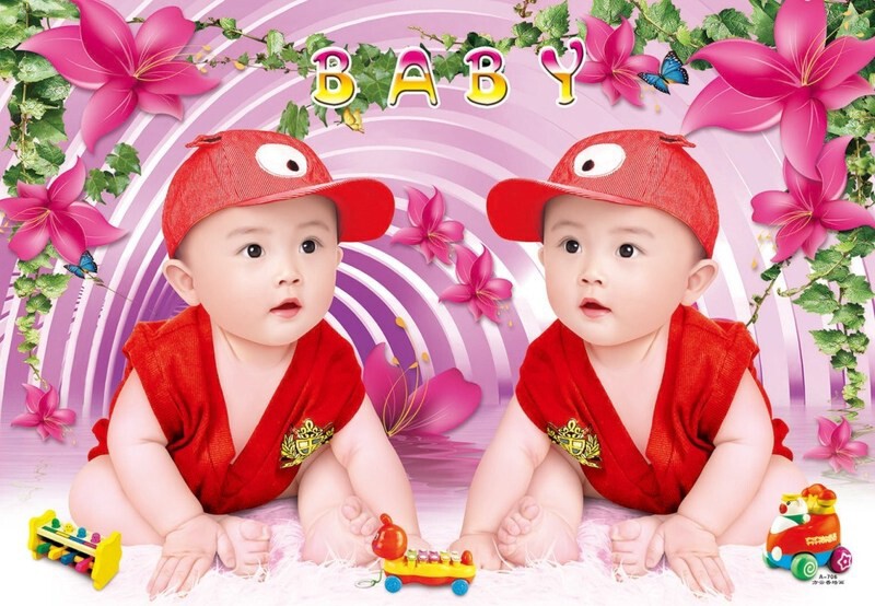 2019 wedding room decoration painting preparation for pregnant male and female baby poster prenatal education picture wall sticker twin doll new model