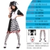 dracula halloween Halloween cosplay chú hề trang phục người lớn nữ hóa trang ảo thuật đen trắng đỏ và đen phù hợp với trang phục halloween gg Trang phục haloween