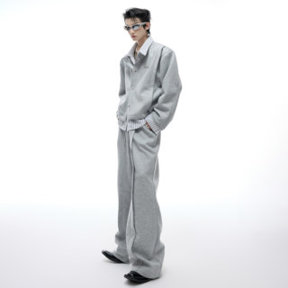 ArguE CulturE条纹衬衫假两件拼接开衫卫衣套装翻领简约薄款外套 ArguE CulturE条纹衬衫假两件拼接开衫卫衣套装翻领简约薄款外套