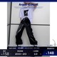 Culture Niche Design Future Technology Liquid Sensation Leather Pants Flash Punk Loose Straight Pants Ins Street Trend