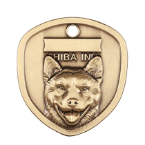 Brass dog tag ID tag custom anti-lost engraving Teddy Corgi French bulldog large dog Labrador three-dimensional relief