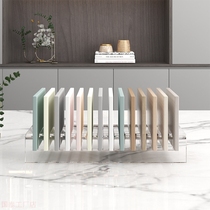 High-end acrylic tile display rack stone color plate small sample rack cabinet door panel aluminum gusset plate quartz stone display rack