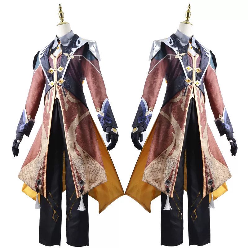 Ban Đầu Thần Cosplay Phù Hợp Với Zhongli Cos Trọn Bộ Của Vua Yan Zhongyan Wangli Hoàng Đế Phù Hợp Với Quần Áo Trọn Bộ Tóc Giả Nam